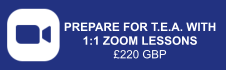 PREPARE FOR T.E.A. WITH 1:1 ZOOM LESSONS £220 GBP