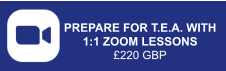 PREPARE FOR T.E.A. WITH 1:1 ZOOM LESSONS £220 GBP